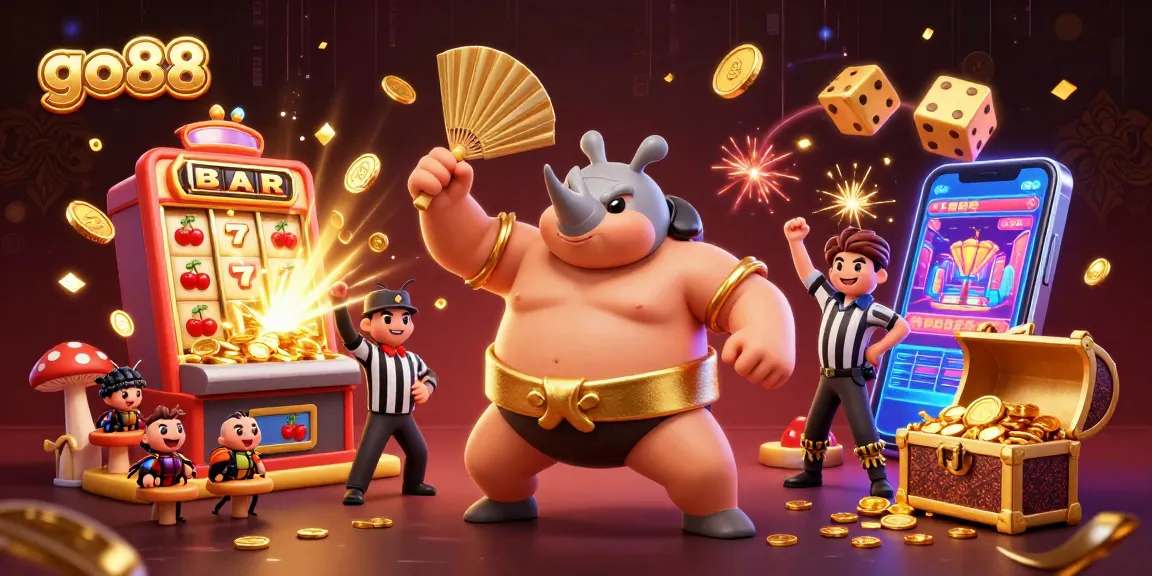 Experience thrilling gameplay at go88 with vibrant slot machines bursting with coins and excitement!