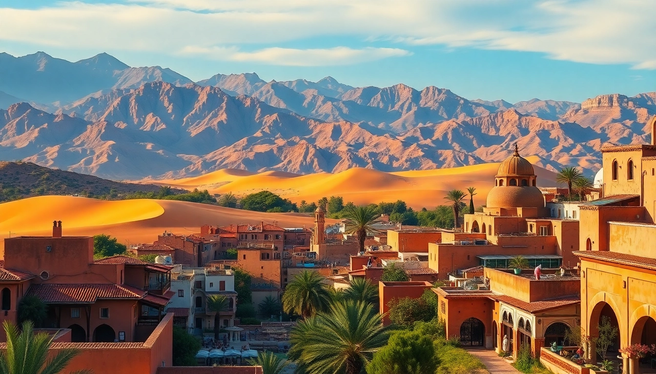 Stunning landscapes of Morocco showcasing private tours through deserts and vibrant medinas.