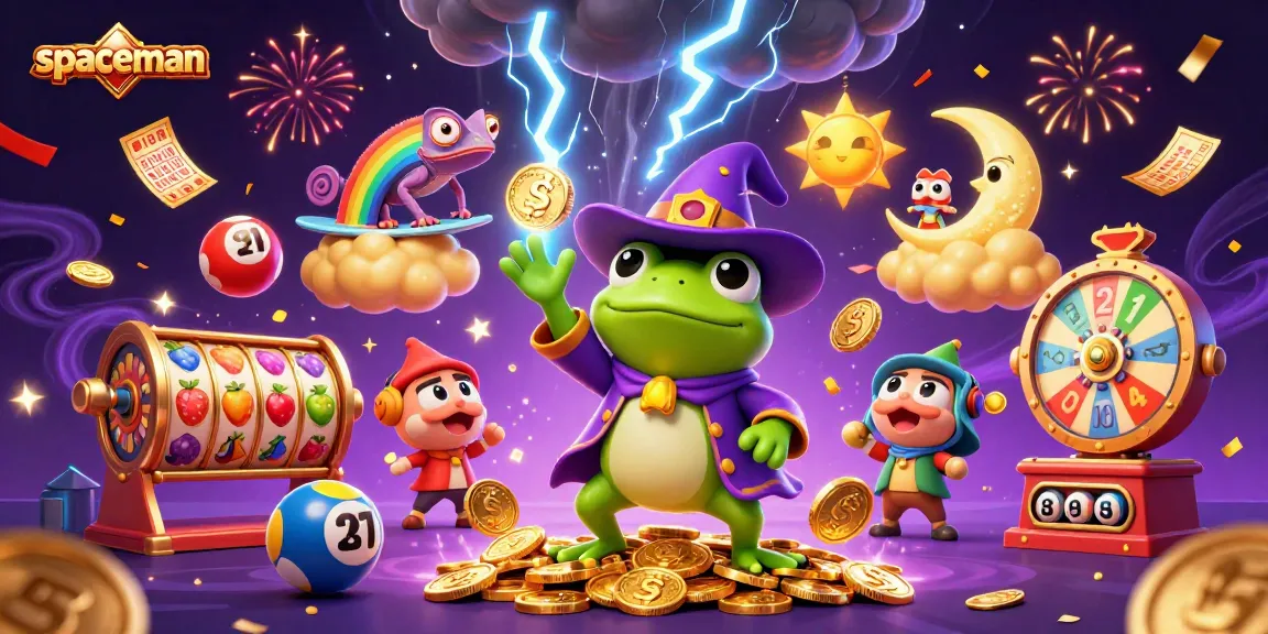 Engage in the spaceman adventure with vibrant slots, golden coins, and magical energy bursts.