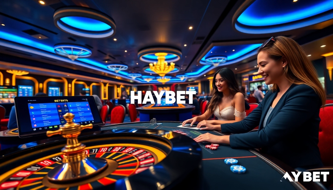 Experience HAYBET’s virtual casino with players engaging at high-stakes tables.