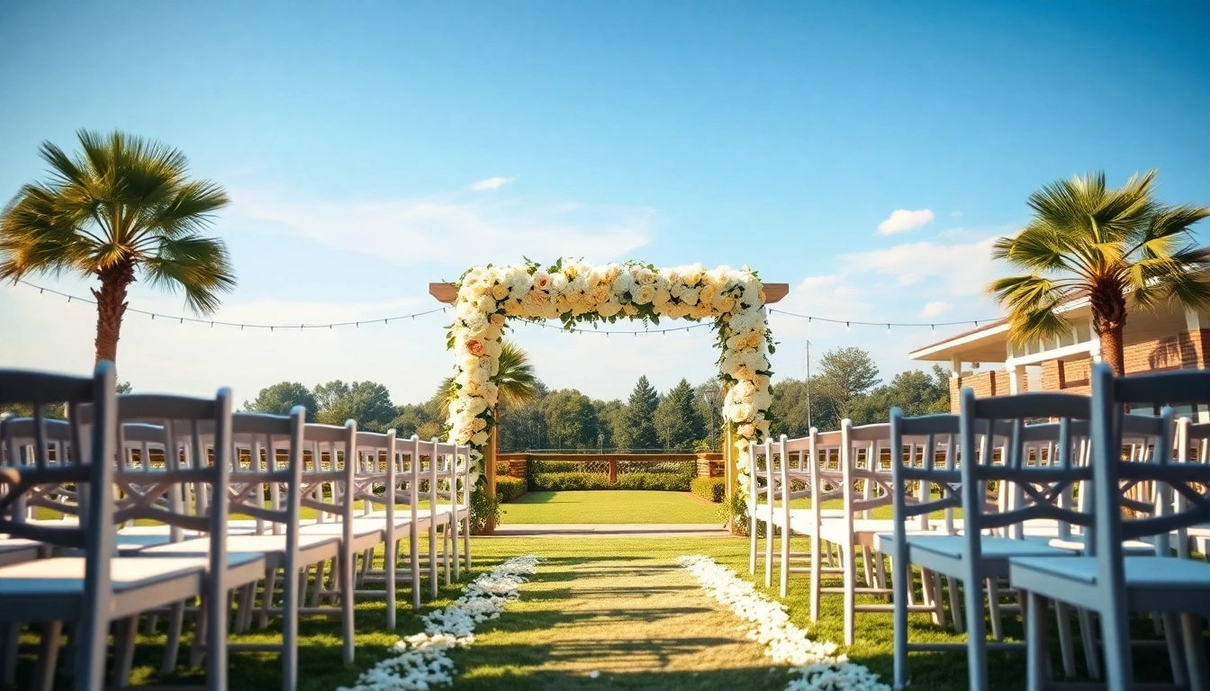 Stunning setup at a Jacksonville Wedding Venue featuring floral arrangements and elegant decorations.