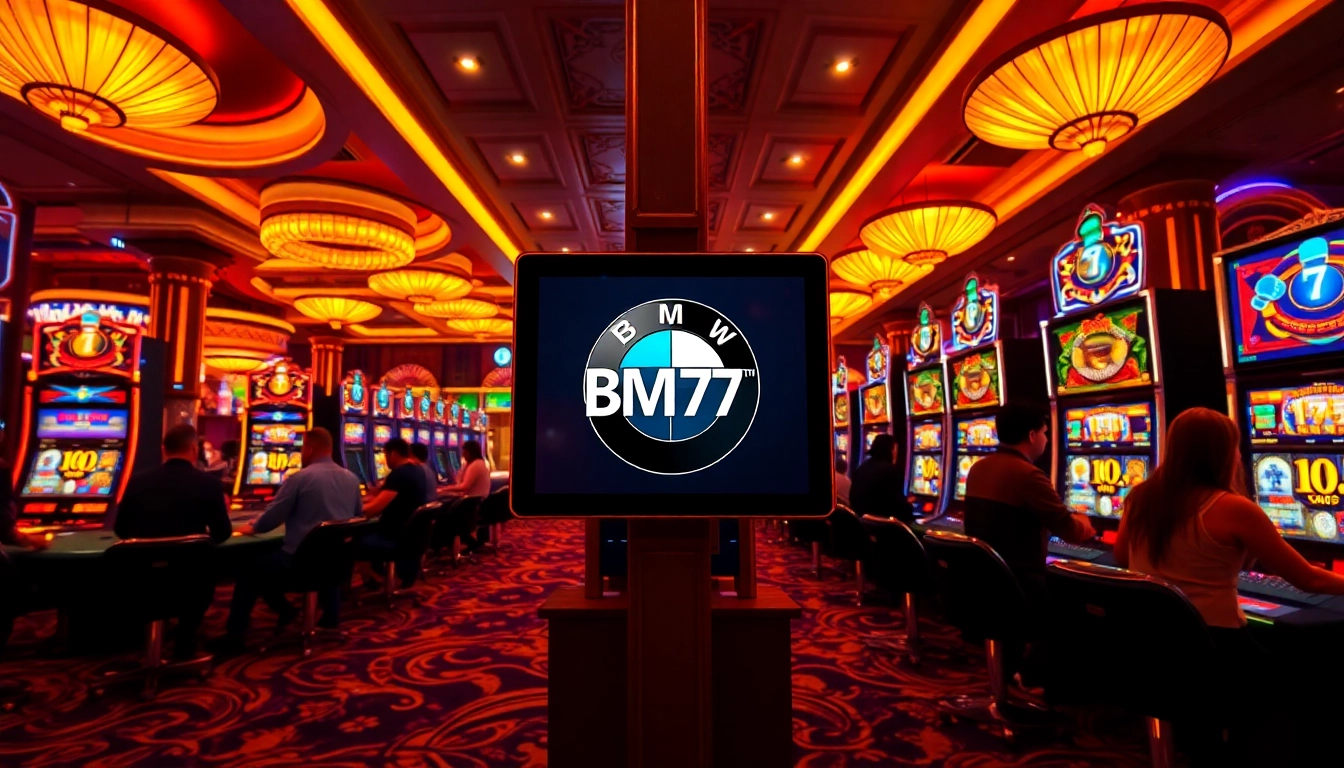 Experience the thrill of Bmw777 gaming with vibrant slot machines and a rich casino atmosphere.