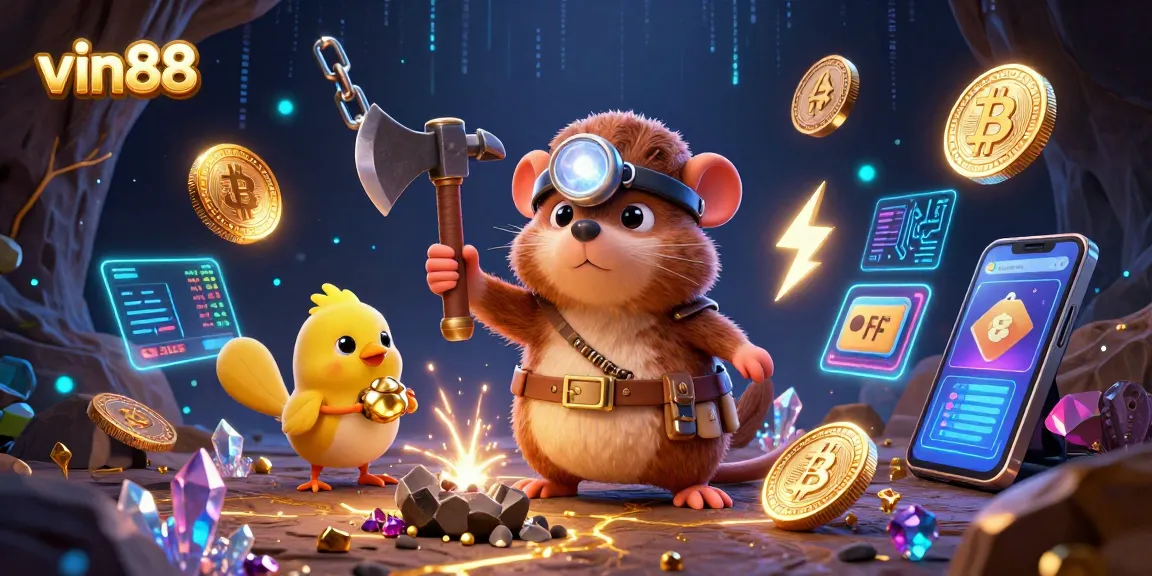 Experience thrilling gameplay at vin88 while exploring an exciting treasure hunt in a vibrant 3D casino scene.
