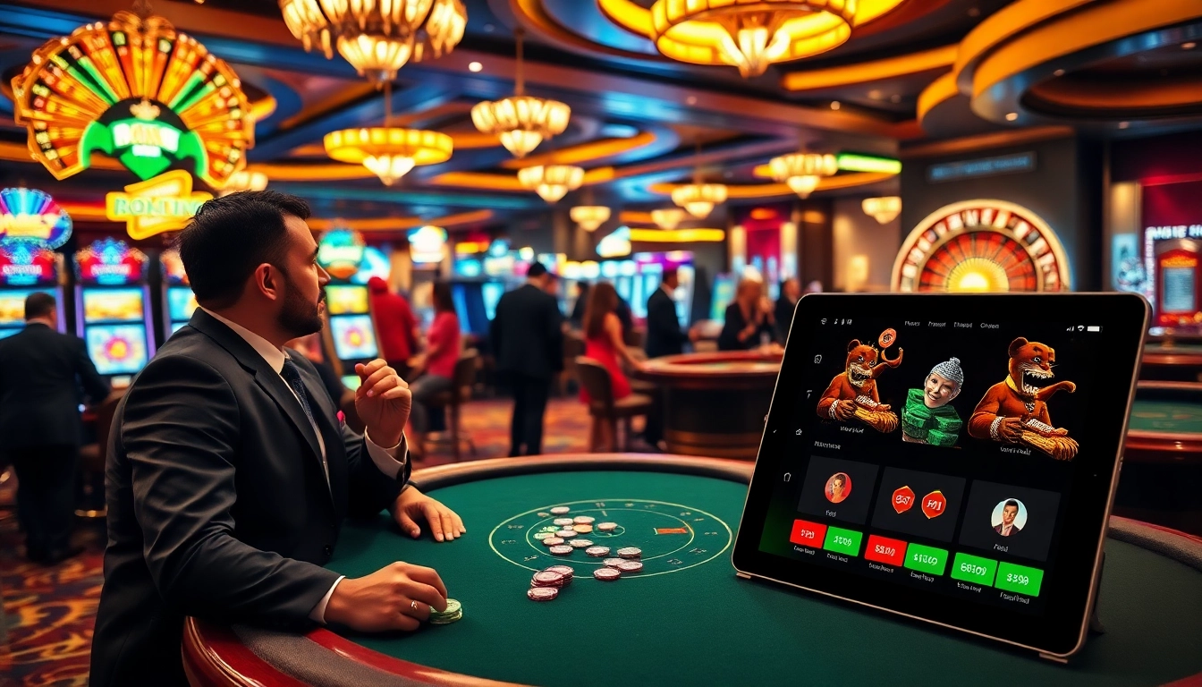 Experience the high-stakes excitement of casino gaming at https://okkingok.net/ with vibrant poker tables and slot machines.