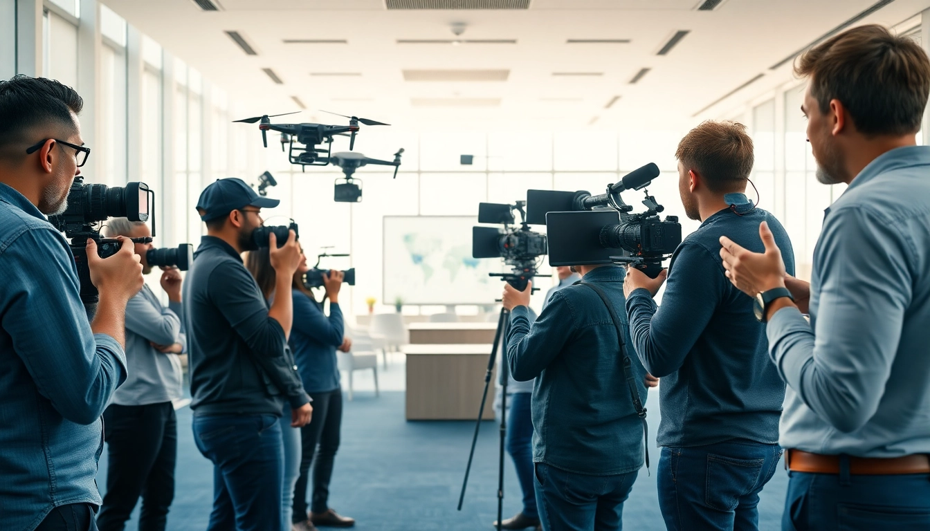 Capture of a professional team showcasing Phoenix Video Production in a dynamic corporate event.
