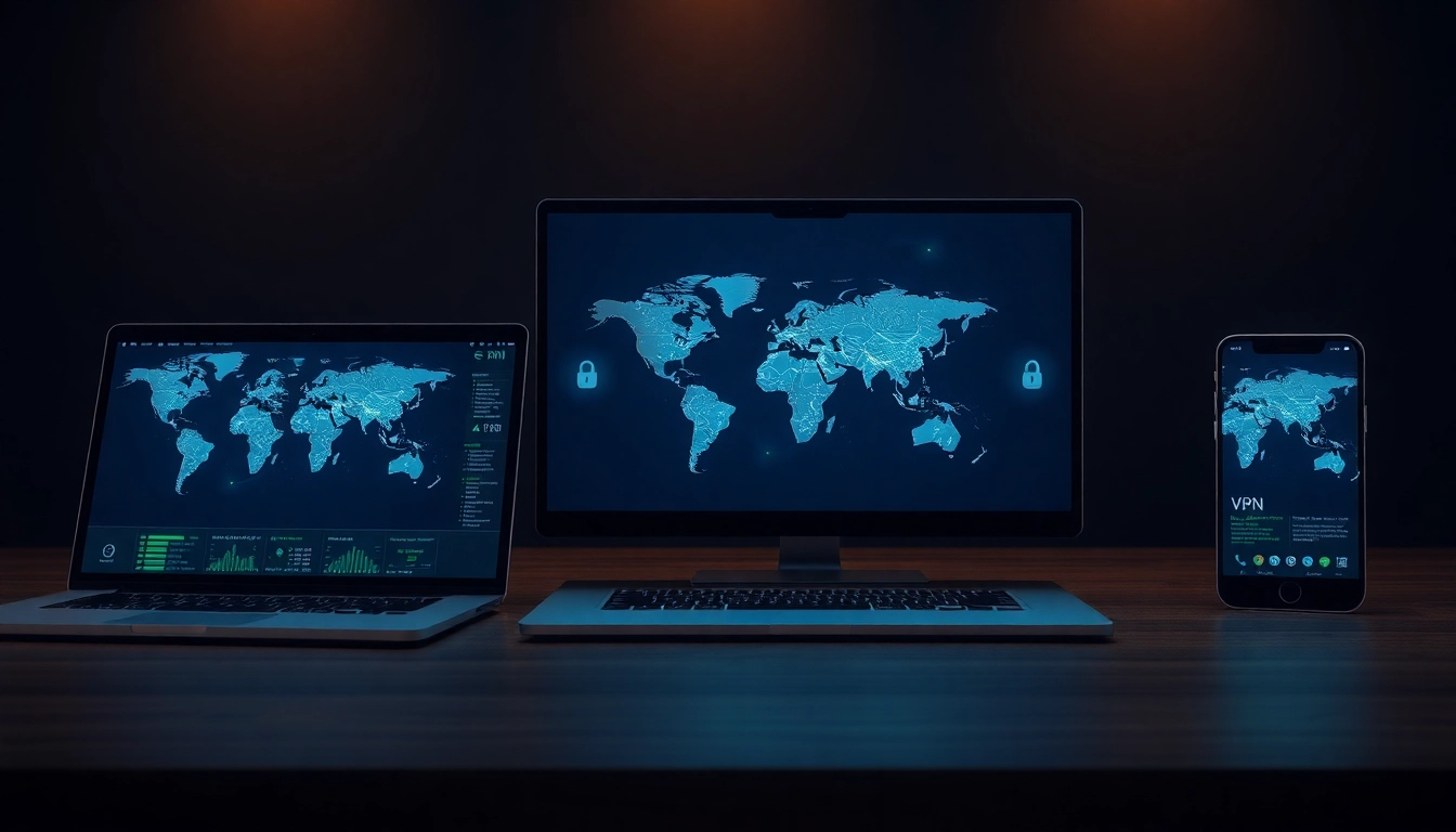 展示于设备上的快连 VPN 界面，提供安全的互联网访问