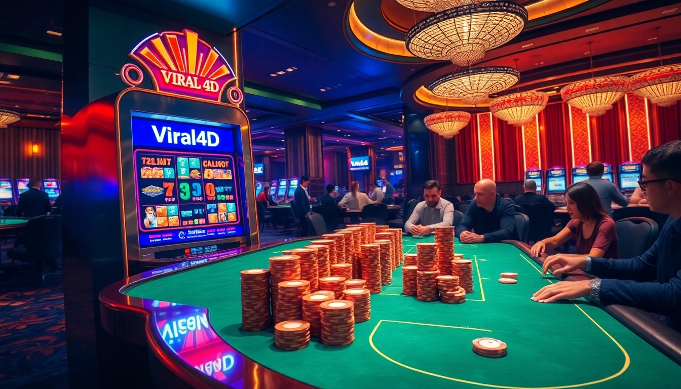 Experience the excitement of Viral4D with luxurious casino gameplay at stunning slot machines and tables.