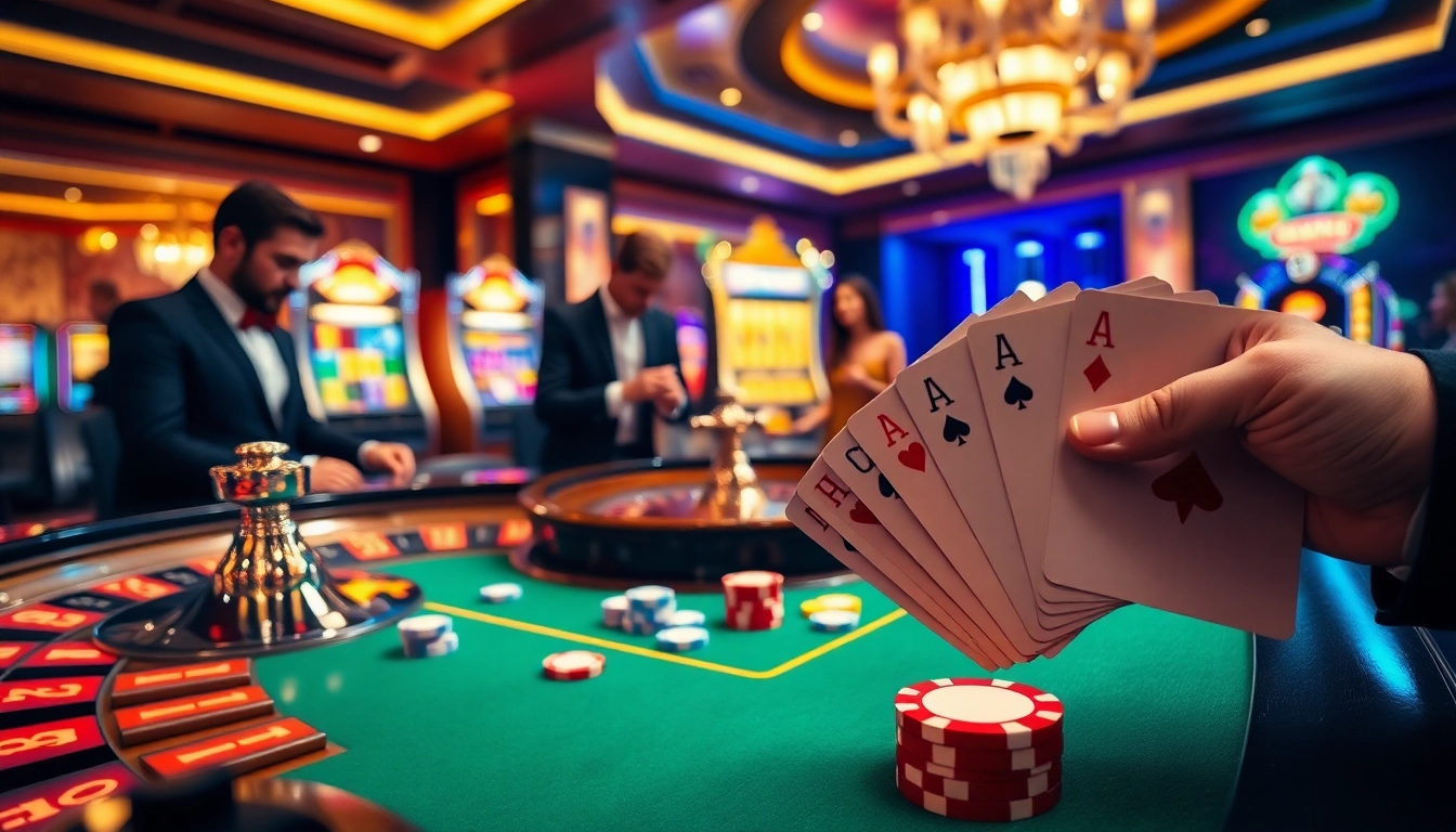 Vivez l'excitation du casino en ligne avec une table de roulette luxueuse et des joueurs engagés.