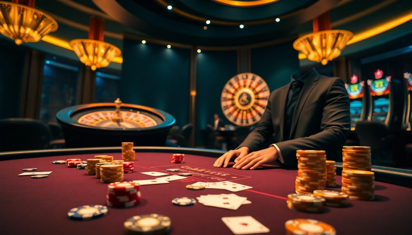 Experience thrilling gameplay at U888 with a luxurious roulette and poker setup.