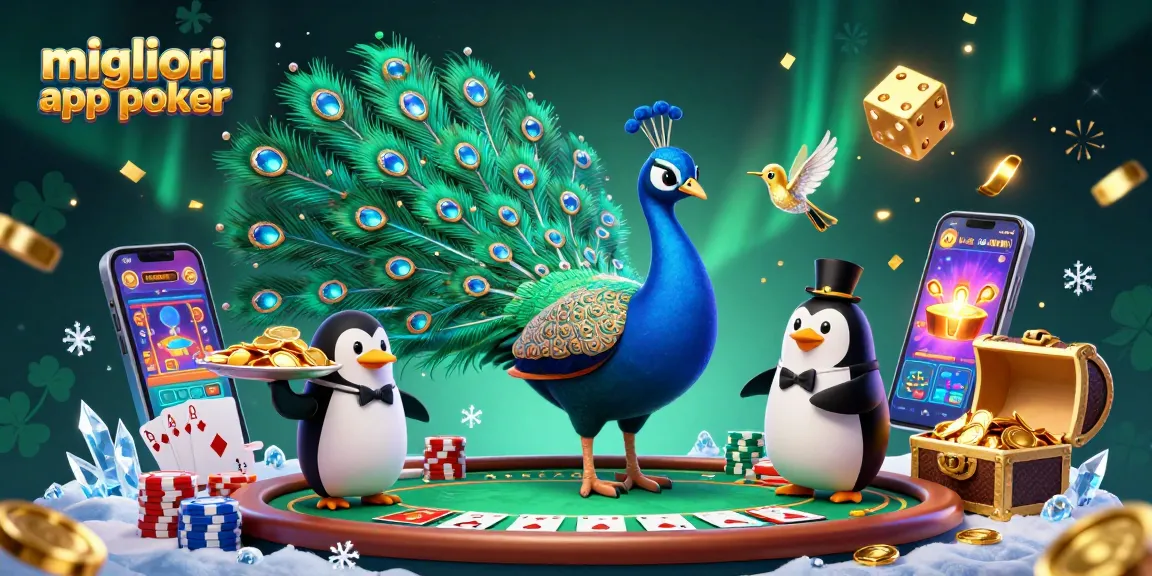 Migliori app poker: I personaggi animati si divertono con le fiches e i tavoli verdi in un'atmosfera di gioco vivace.