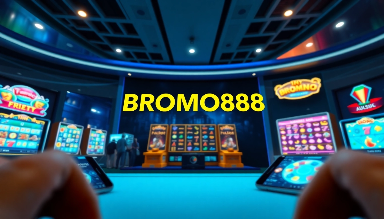 BROMO888 online gambling platform showcasing vibrant slot games and user-friendly interface.