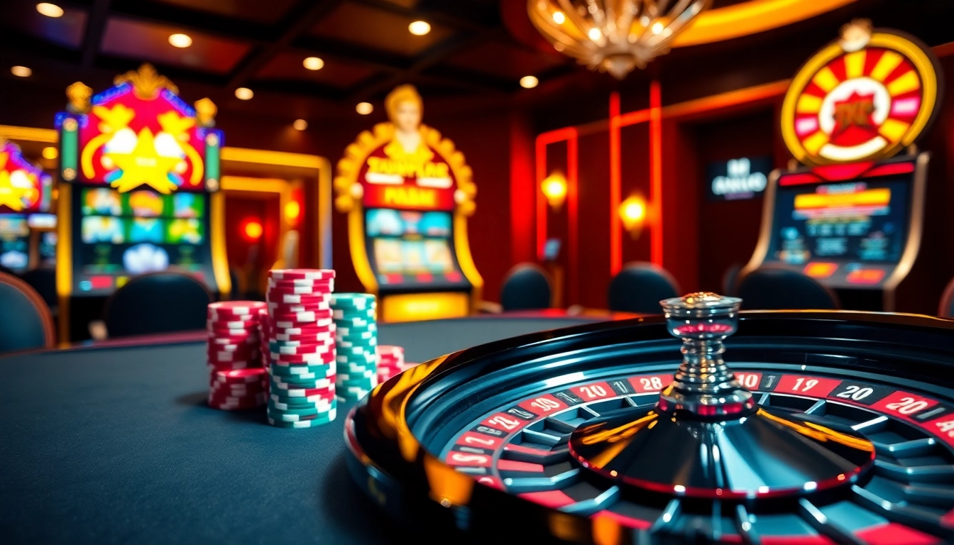 Engaging casino gameplay scene featuring xx88 com's vibrant poker chips and roulette.