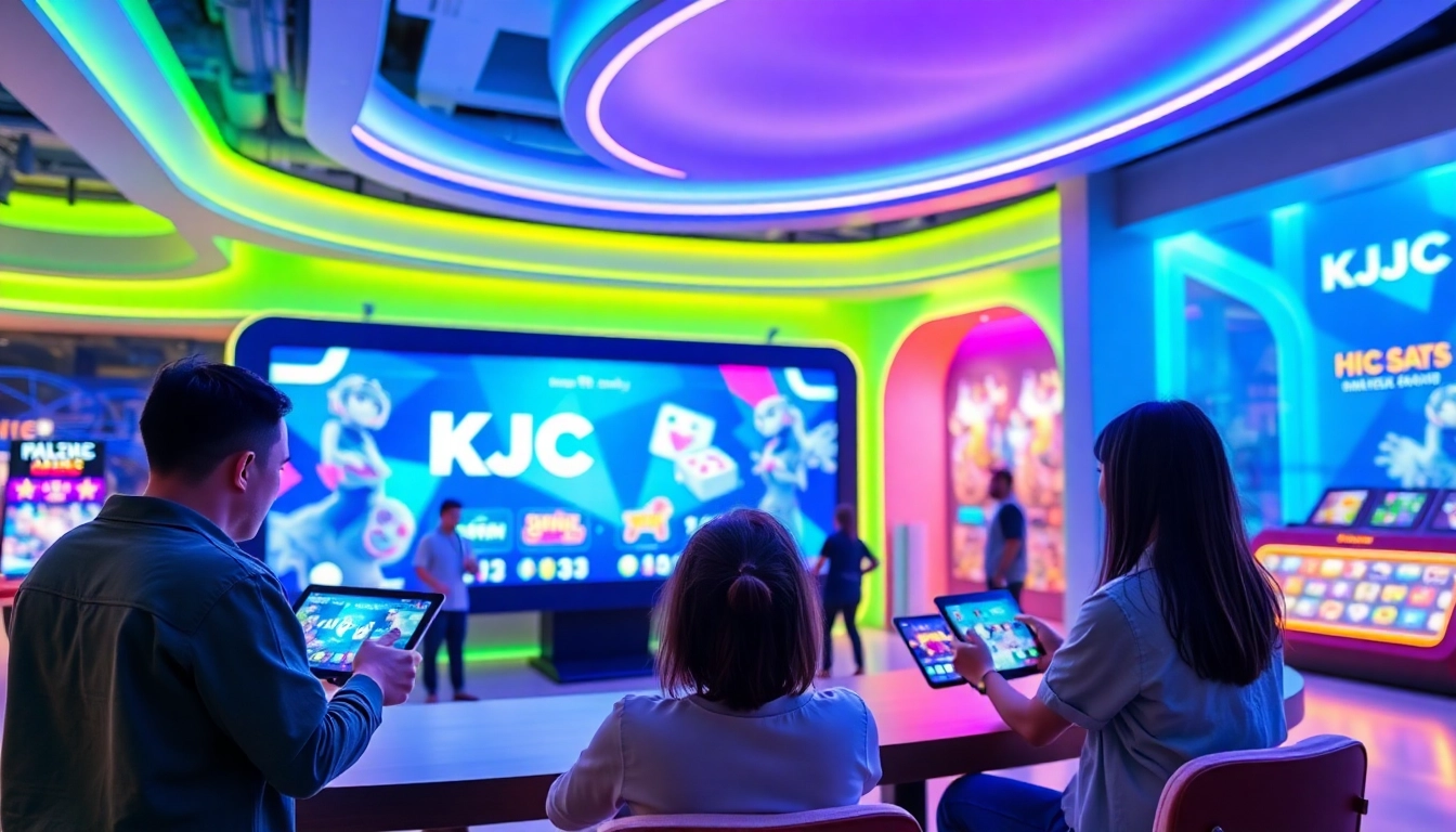 KJC AC showcasing a vibrant gaming environment with players engaged in online gaming activities.