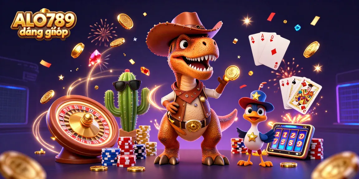 Join the excitement of ALO789 đăng nhập with vibrant casino elements and character energy.