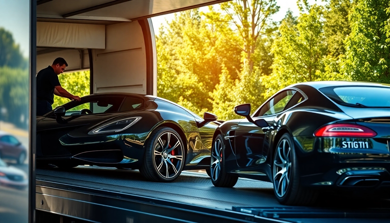 Ensure safe transport with luxury vehicles at https://luxuryautocarriers.com, highlighted in a professional setting.