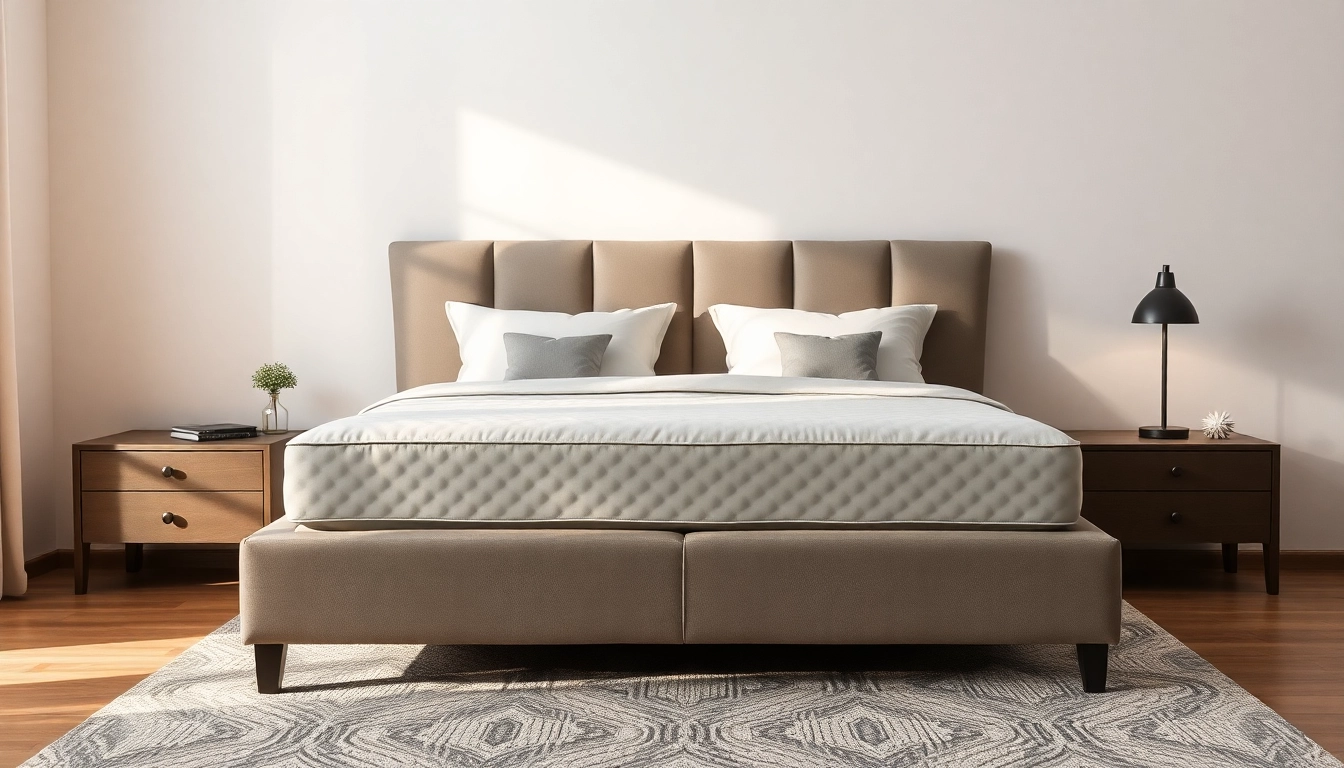 Materasso matrimoniale comodo e di alta qualità su un letto moderno, pronto per una buona notte di sonno.