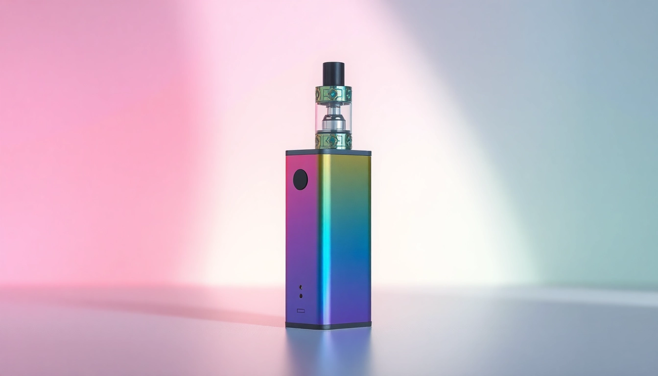 Elfbar Vape-Gerät in lebendigen Farben, modern designt und stilvoll präsentiert.
