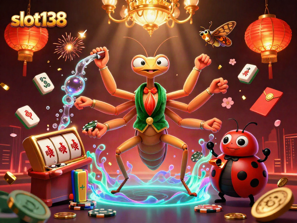 Experience vibrant action in slot138 with a 3D mantis dealer and luck-rich elements bursting around