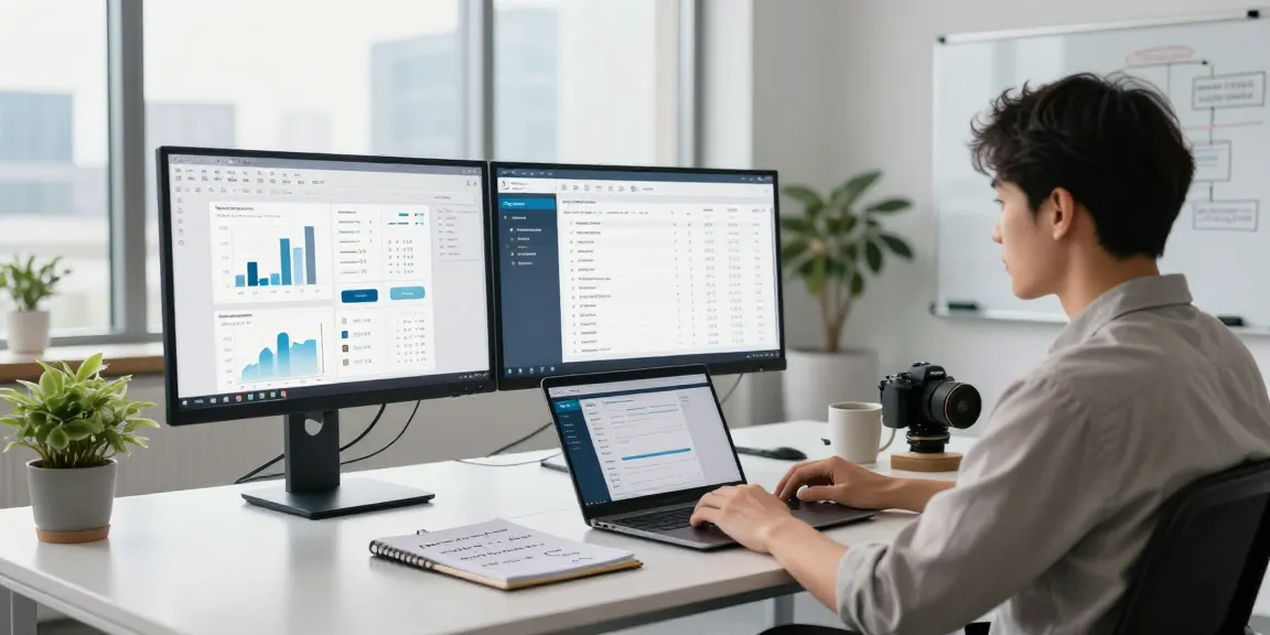Detect fraud receipt technology in action with a data analyst in a modern office.