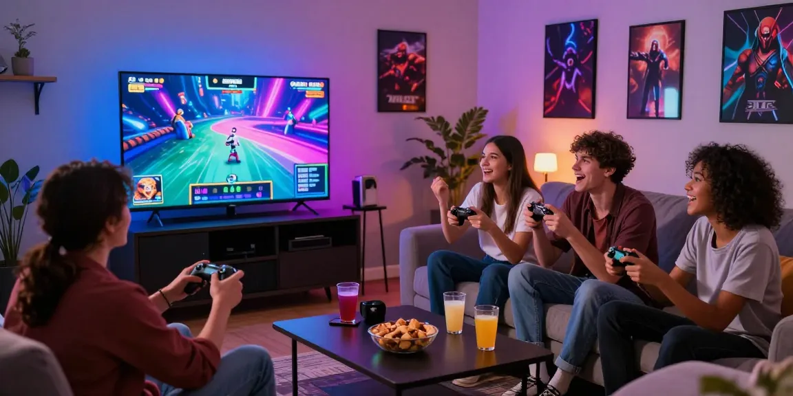 Friends enjoying a game night at a credit card casino with snacks and drinks in a cozy setting.