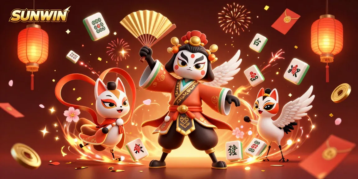 SUNWIN players engage with vibrant casino graphics to explore jackpot slots and win big!