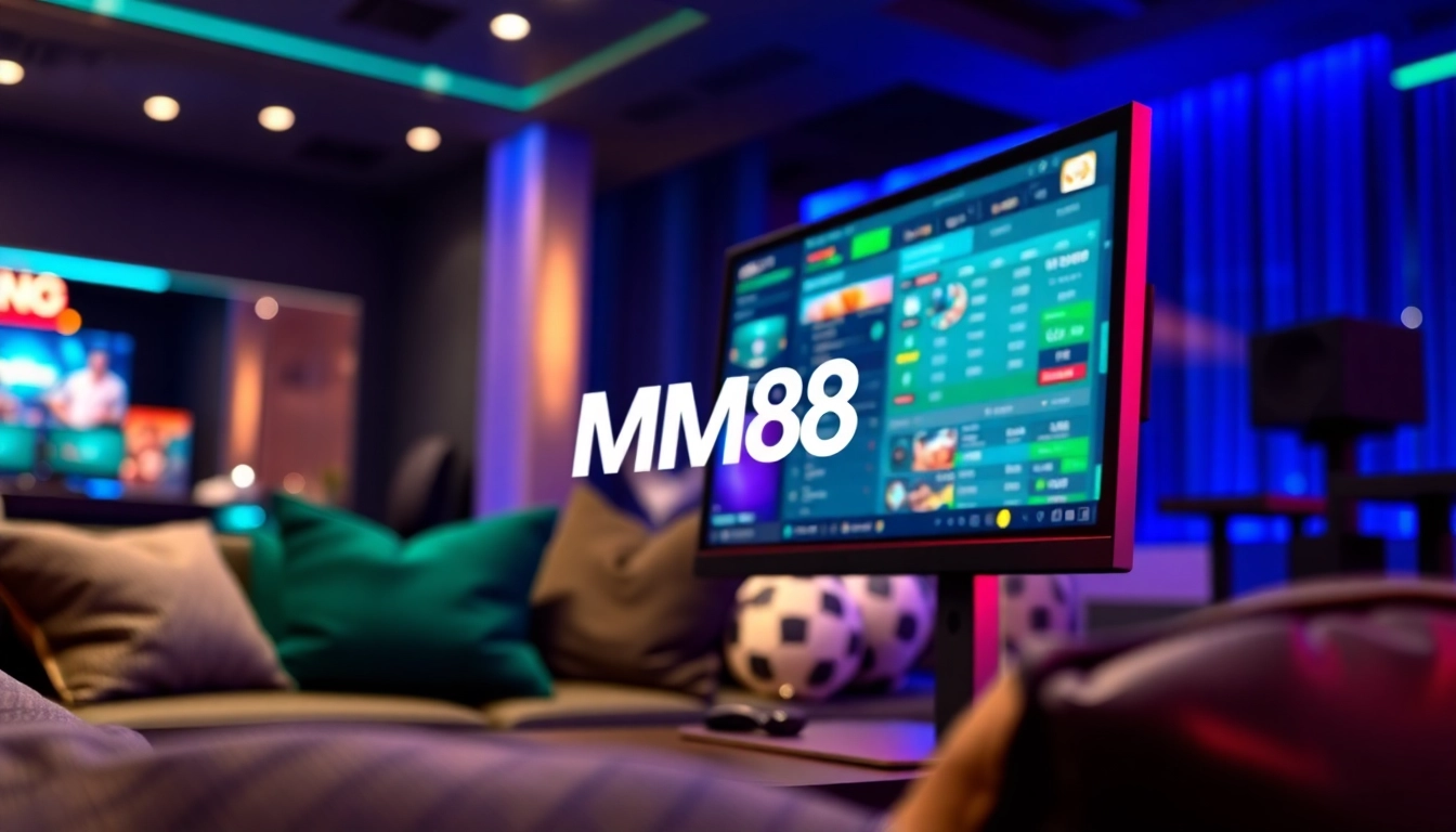 Engaging online gambling interface showcasing MM88 with a sleek and modern design.