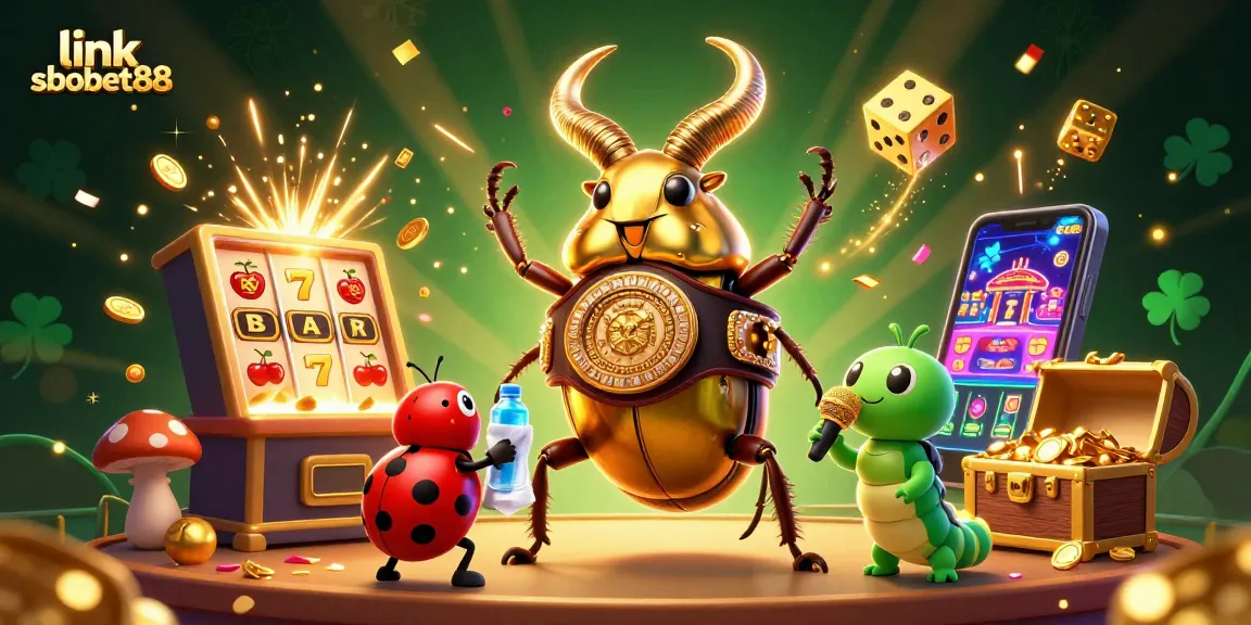 Experience the excitement of casinos with link sbobet88, showcasing a dynamic 3D illustration packed with action.