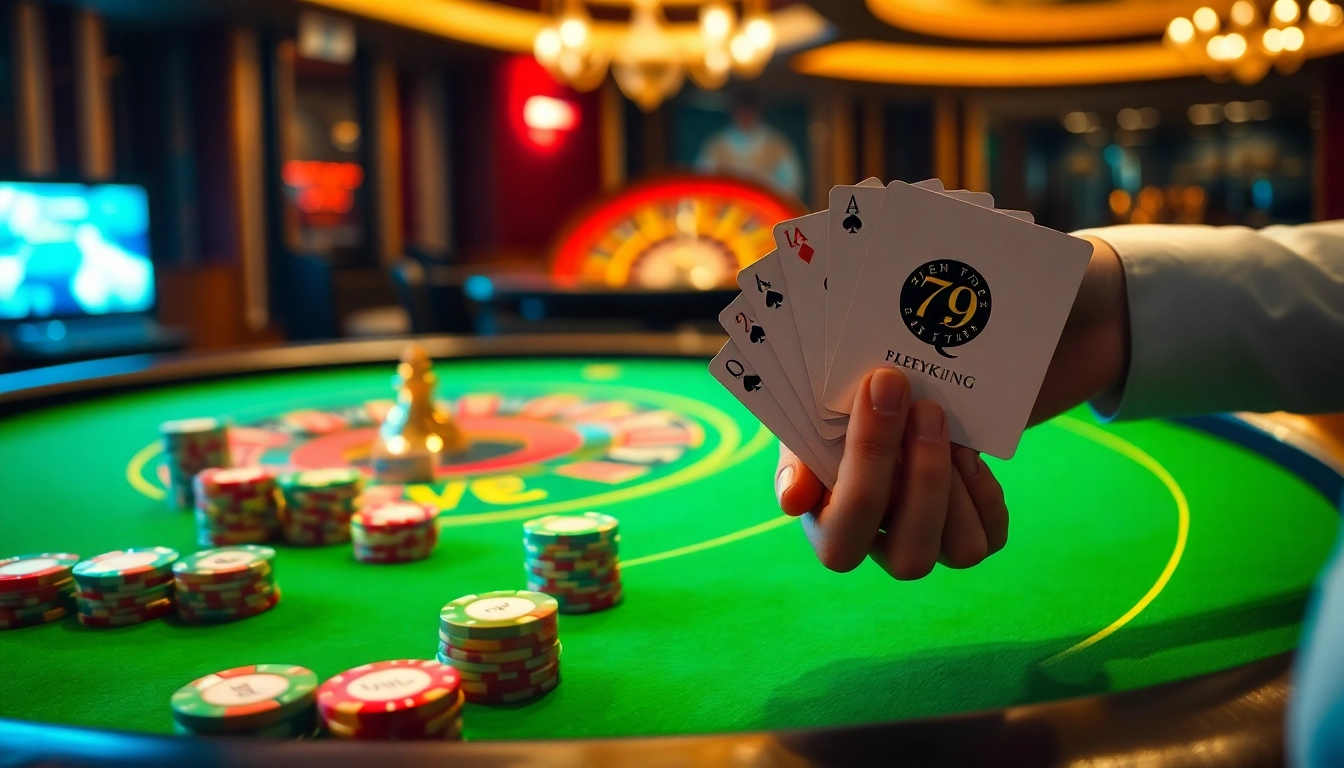 79king players engage in a high-stakes poker game at a luxurious casino table.