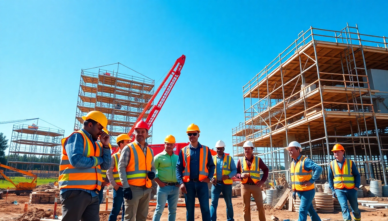 Showcasing a construction association North Carolina team at work on-site, reflecting collaboration and productivity.