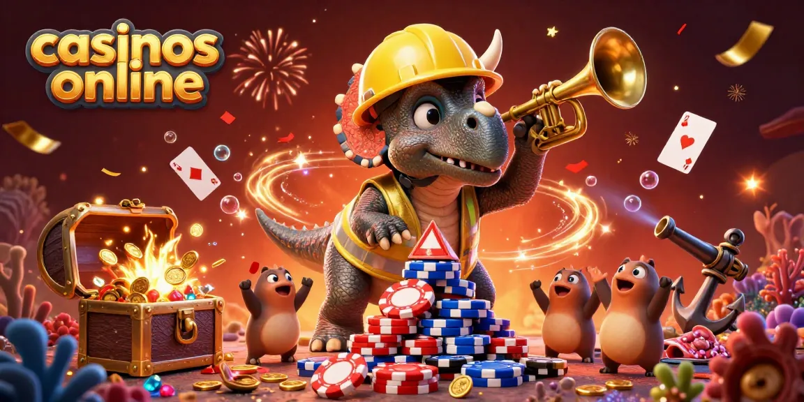 Juega en los mejores casinos online con gráficos vibrantes y dinámicos en esta ilustración 3D.