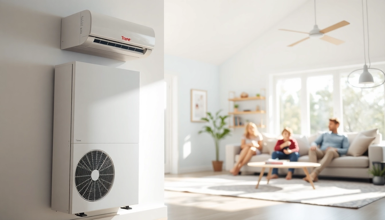 Trane Alberta HVAC system enhancing comfort in a modern home environment.