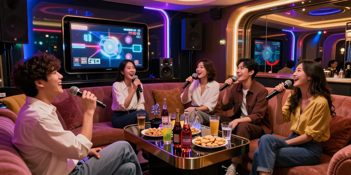 강남 가라오케에서 즐거운 노래와 함께하는 고급스러운 밤의 모임 모습