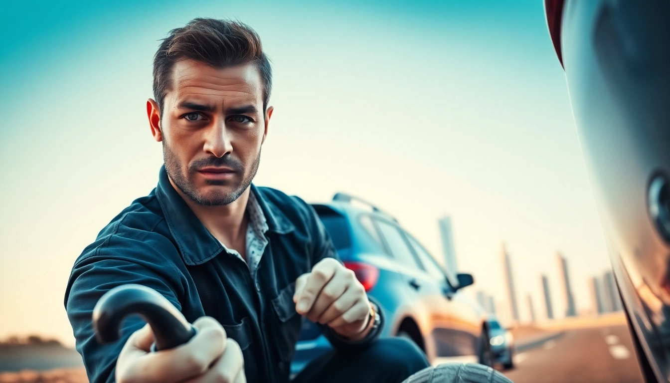Assist with flat tire through https://trtrecoveryuae.com professional car recovery service in Dubai.