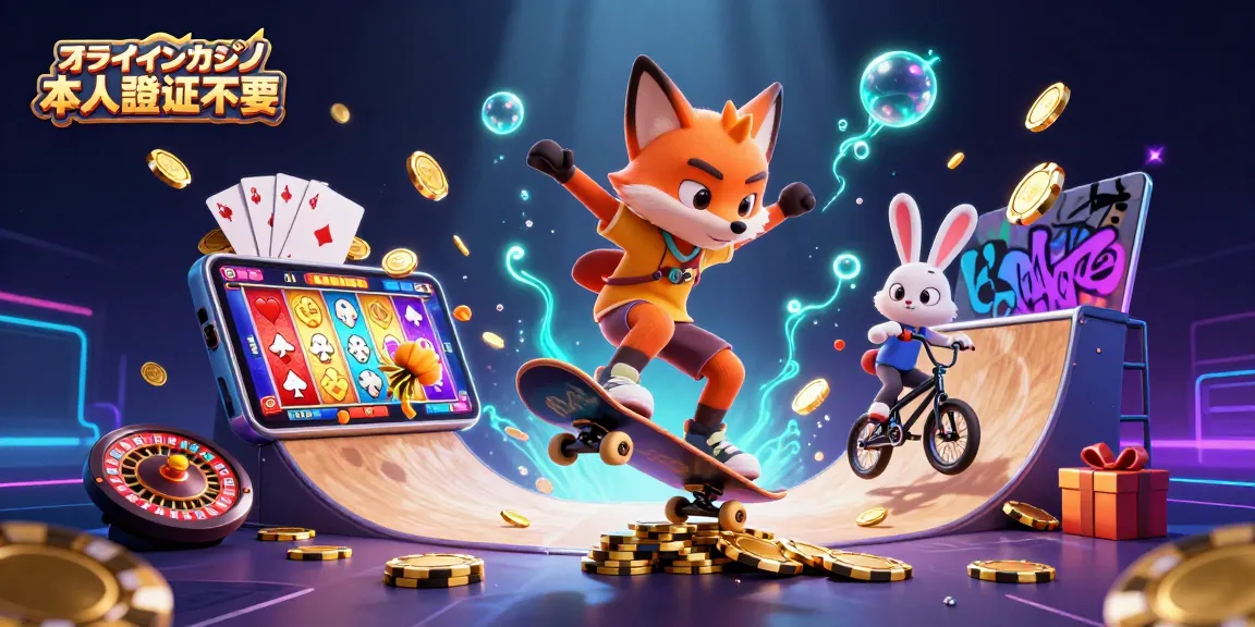 オンラインカジノ 本人確認不要を楽しむ3Dイラスト、キャラクターたちとカジノゲーム要素が満載。