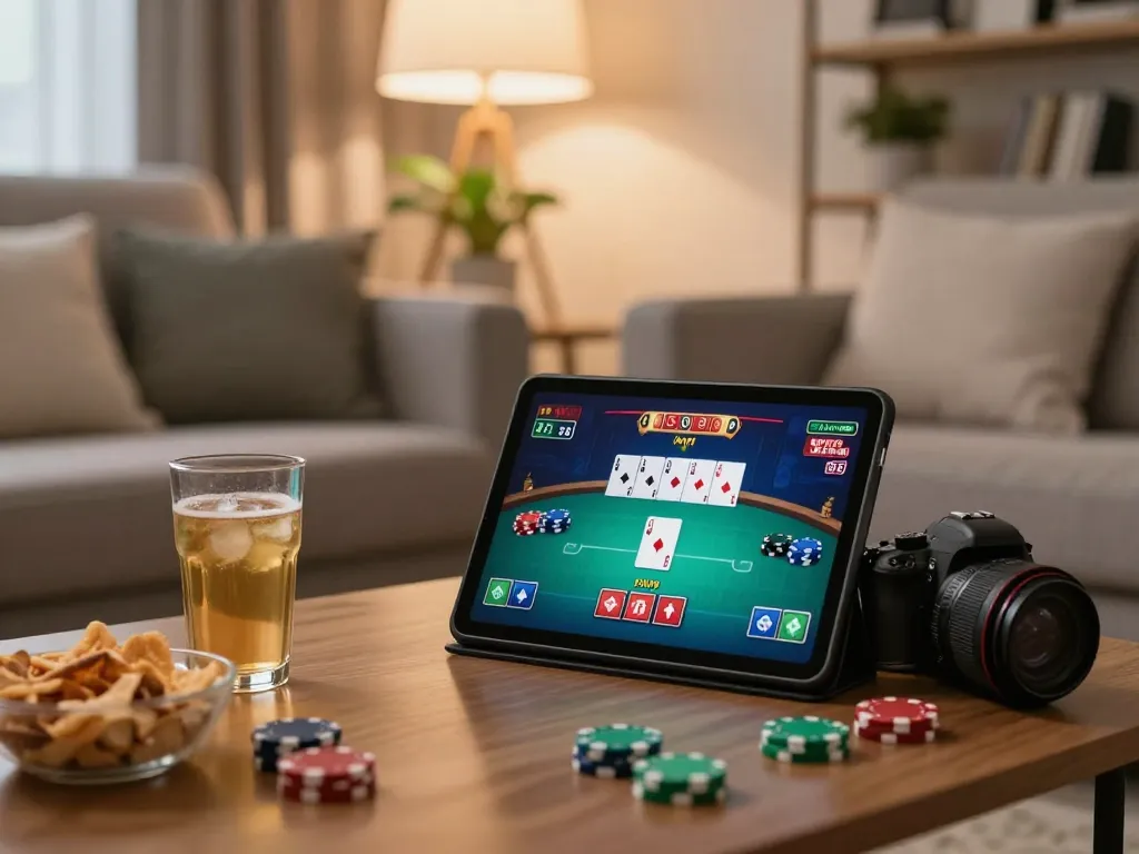 Engage in exciting poker gameplay on your tablet at home with 123b-bm.
