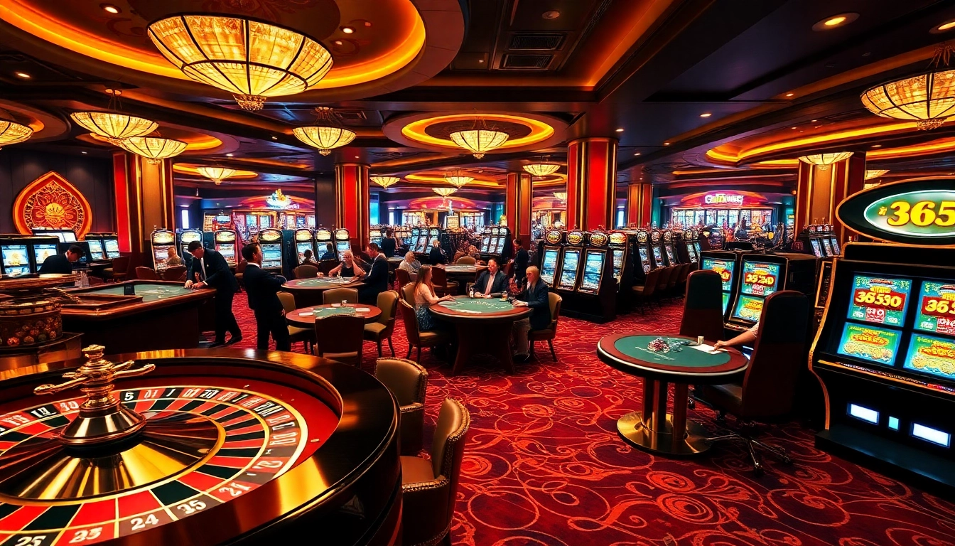 Experience the thrill of 365 slot machines in a luxurious casino setting filled with excitement.