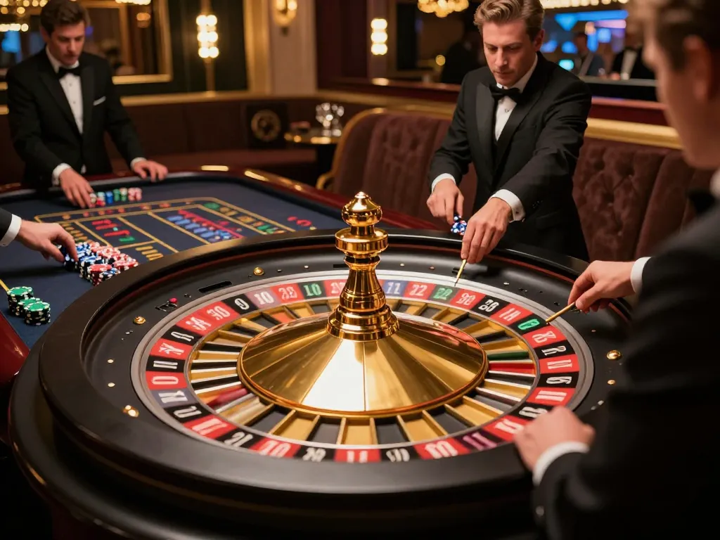 Experience the thrill of casino gaming at https://soikeo.in.net/ with players eagerly betting on the roulette table.