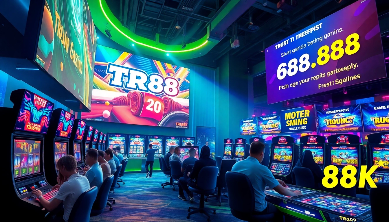 TR88 online gaming platform with players enjoying casino games and promotions.
