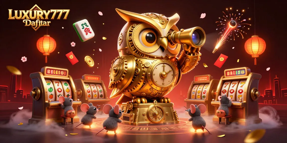 LUXURY777 Daftar dengan jamur untung dan karakter kasino yang meriah.