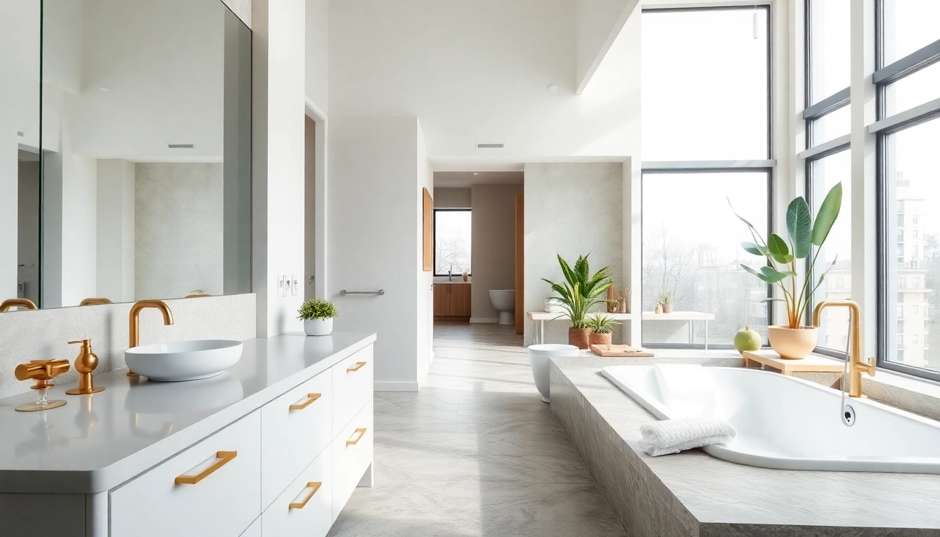Explore stunning modern bathroom renovations near me with elegant fixtures and natural light.