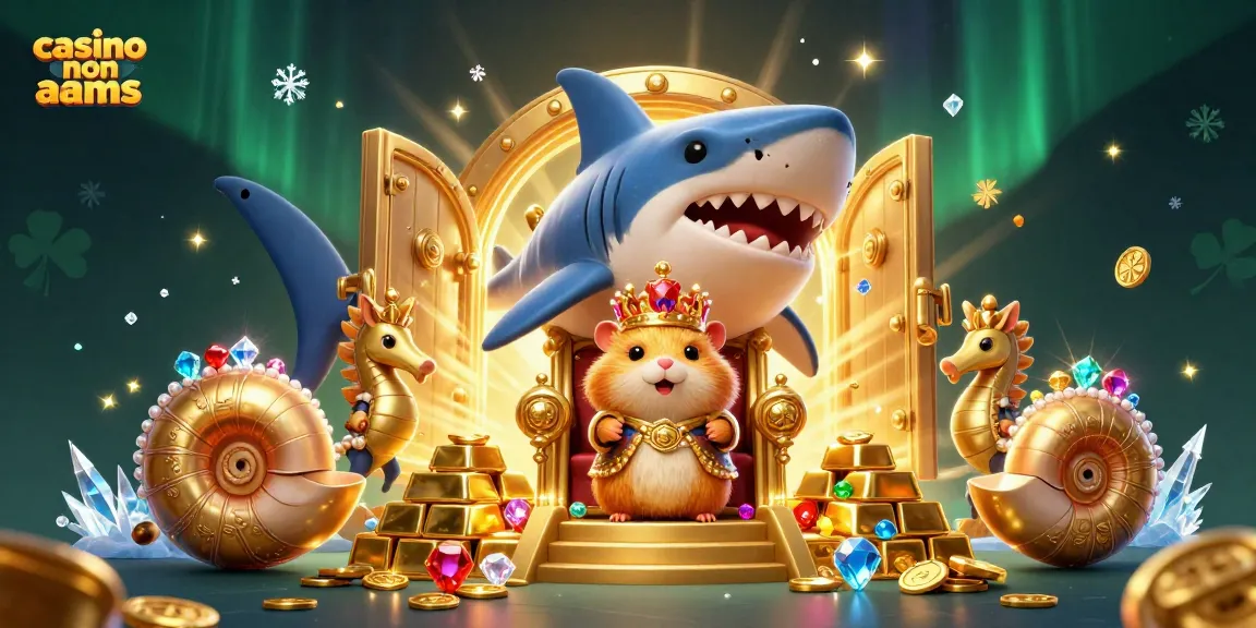 Gioco coinvolgente nei casino non AAMS con re di hamster e guardie cavalluccio marino.