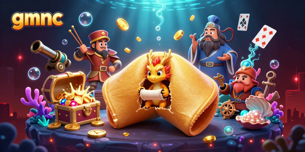 Engage with gmnc for a vibrant casino experience featuring a dragon, fortune cookie, and dynamic treasures.