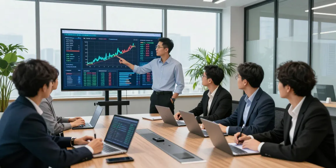 Collaborative meeting focused on financial crime intelligence strategies in a modern workspace.