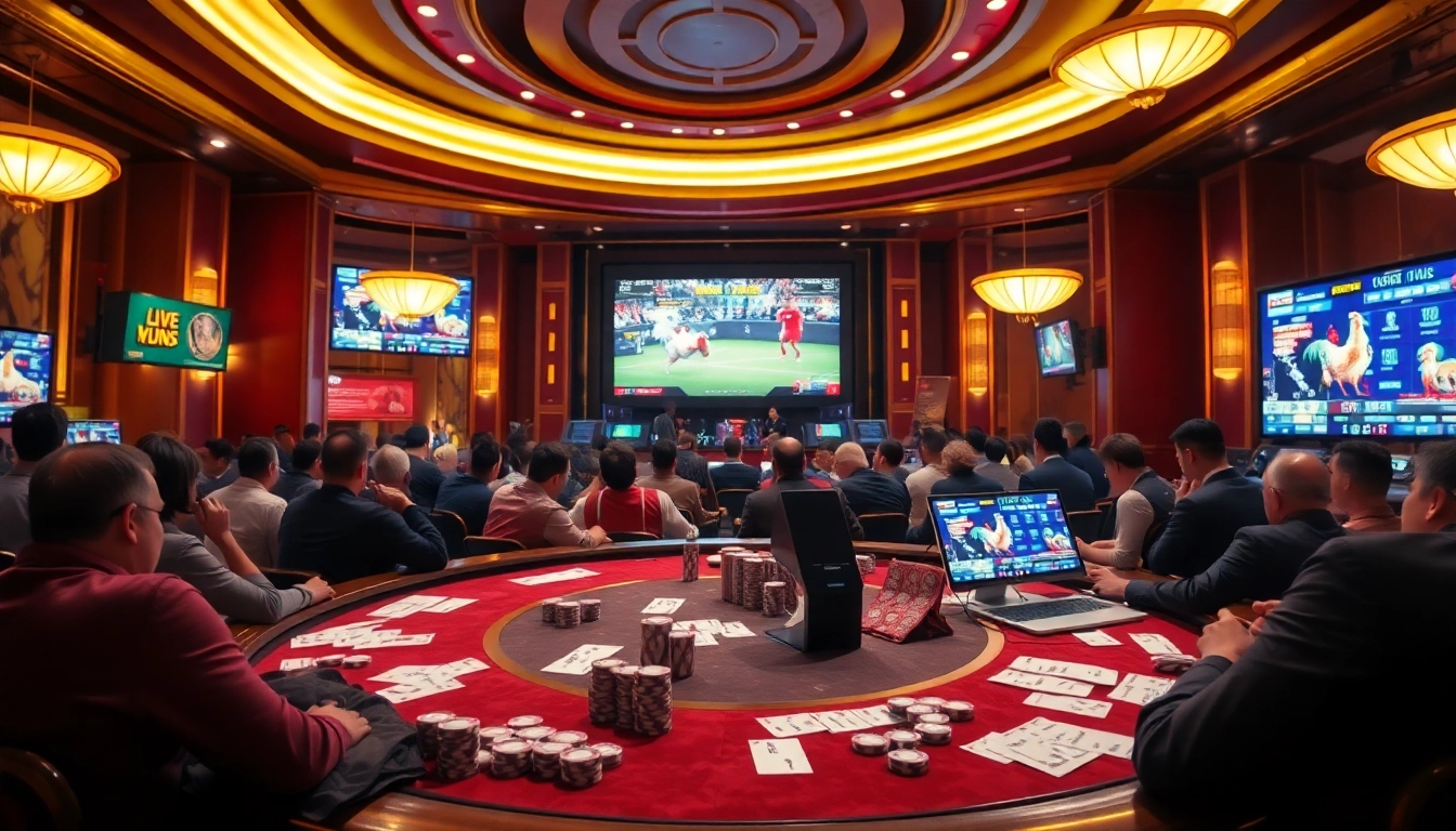 Experience đá gà trực tiếp with vibrant casino excitement and live action.