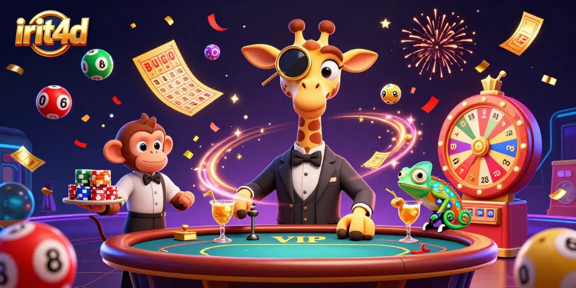 Play exciting games at irit4d with colorful lottery balls, confetti, and dynamic casino elements.