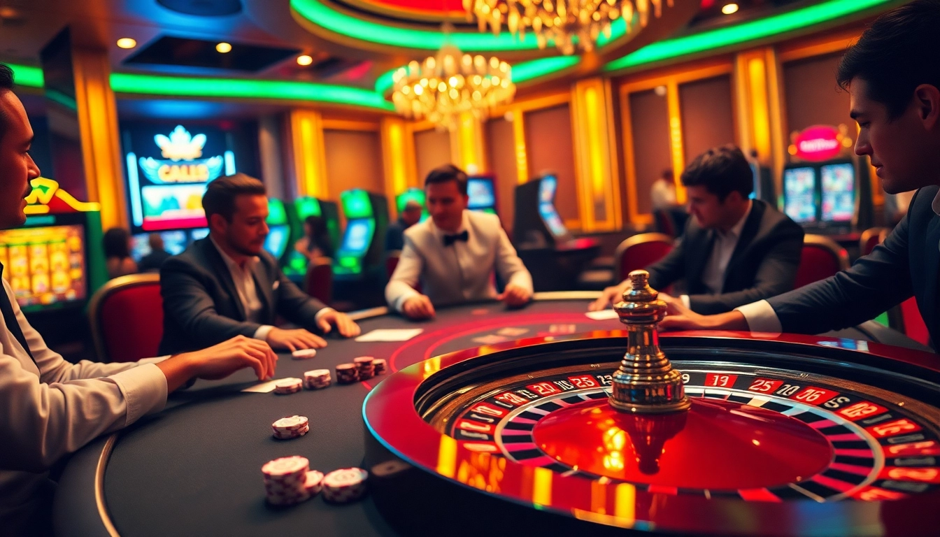Experience the thrill of a casino game at xibet1.com with vibrant poker tables and roulette wheels.