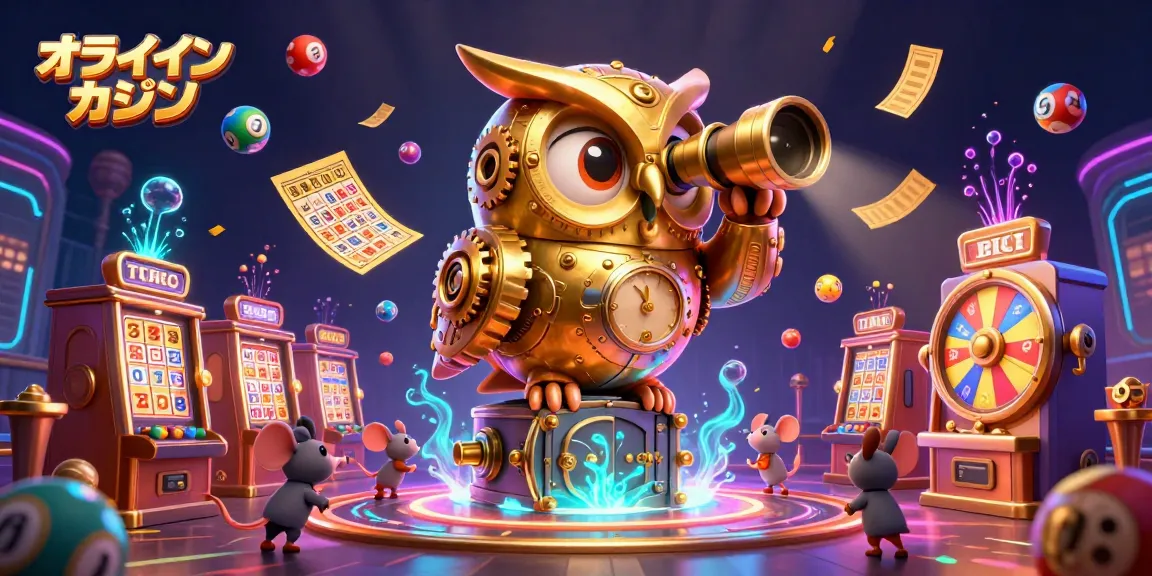 オンラインカジノの豊富なゲームで勝利する楽しさを示したデジタルアート