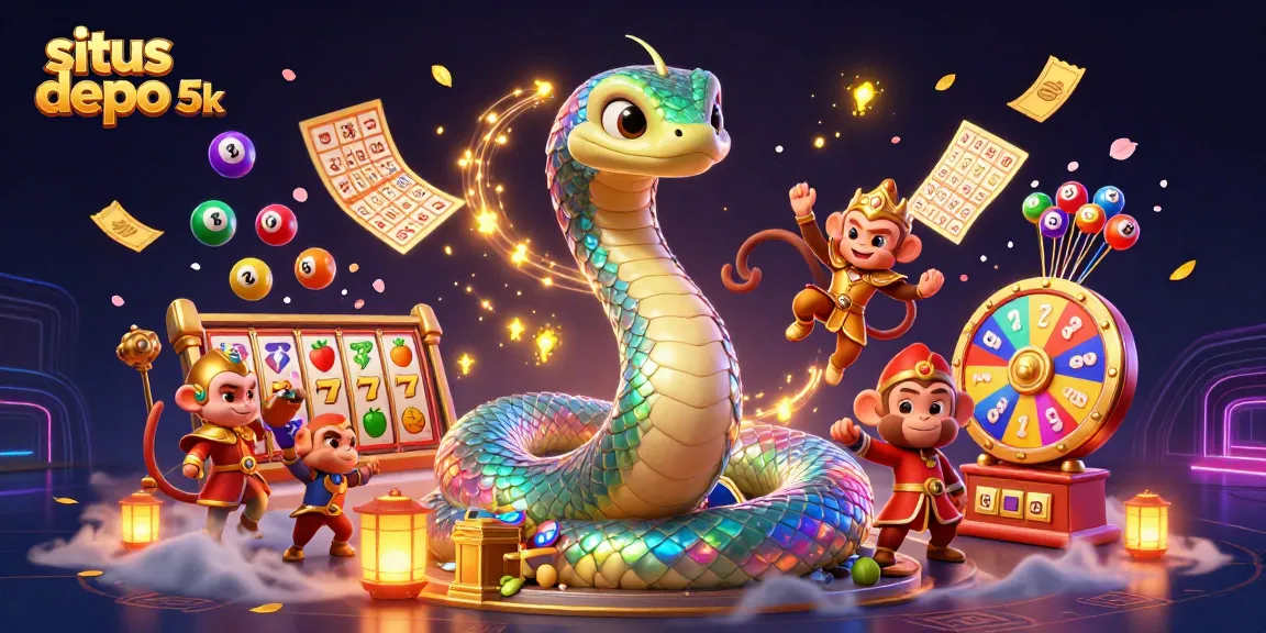 Experience the excitement of situs depo 5k with vibrant reel action and colorful lottery elements.