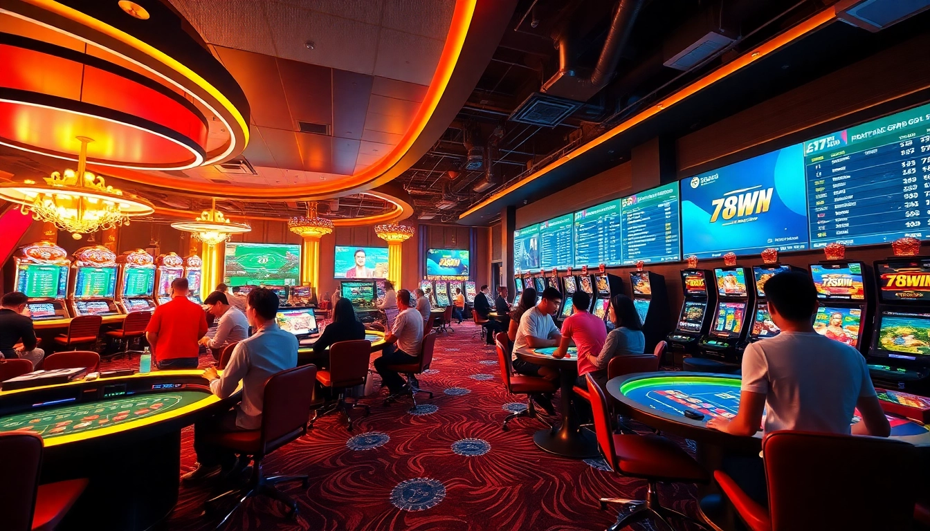 Experience the thrilling atmosphere of 789WIN's online gaming with players enjoying sports betting and casino games.