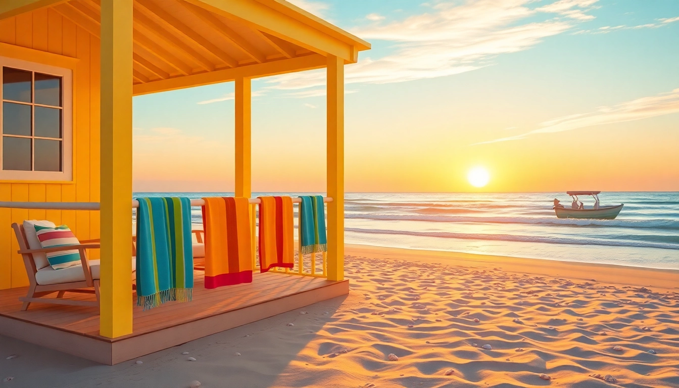 Relax and enjoy the sunset at the coastal cabana on a beautiful beach.